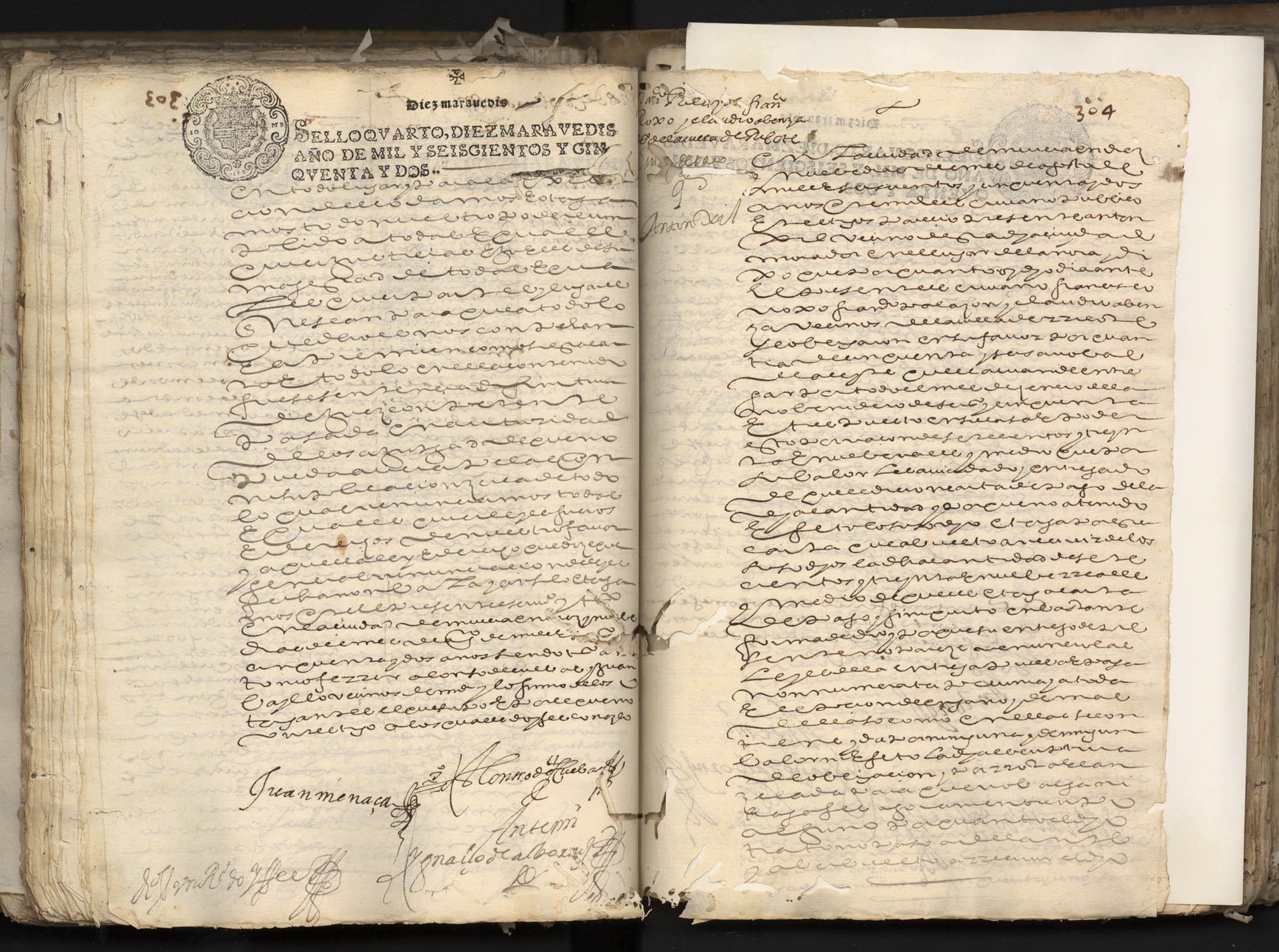 Registro de Ignacio de Albornoz y Velasco, Murcia de 1652.